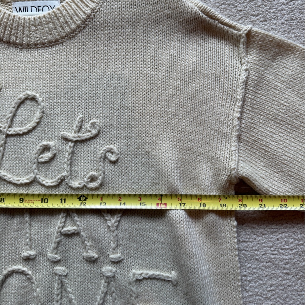 Wildfox Distressed Let’s Stay Home Sweater size S - Picture 4 of 7